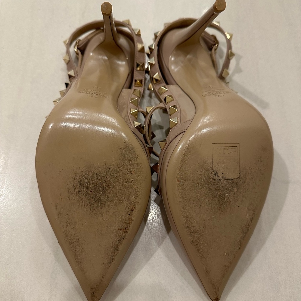 Authentic Valentino Nude Patent Rockstud Caged Pump Sz 39 - Picture 3 of 9